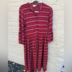 Gorgeous long EUC Bombay Paisley striped dress